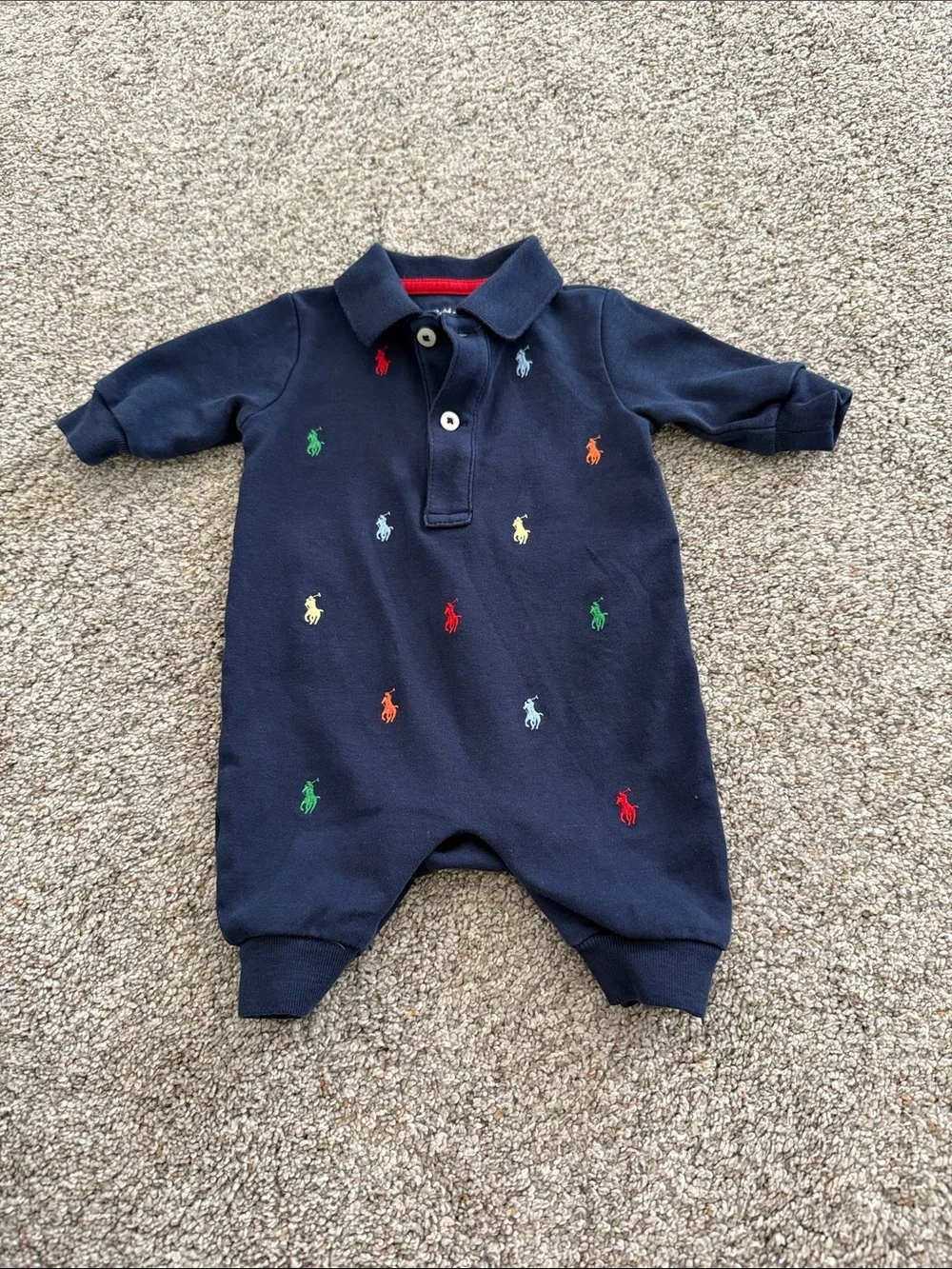 Ralph Lauren Baby Boys Embroidered Coverall Newborn